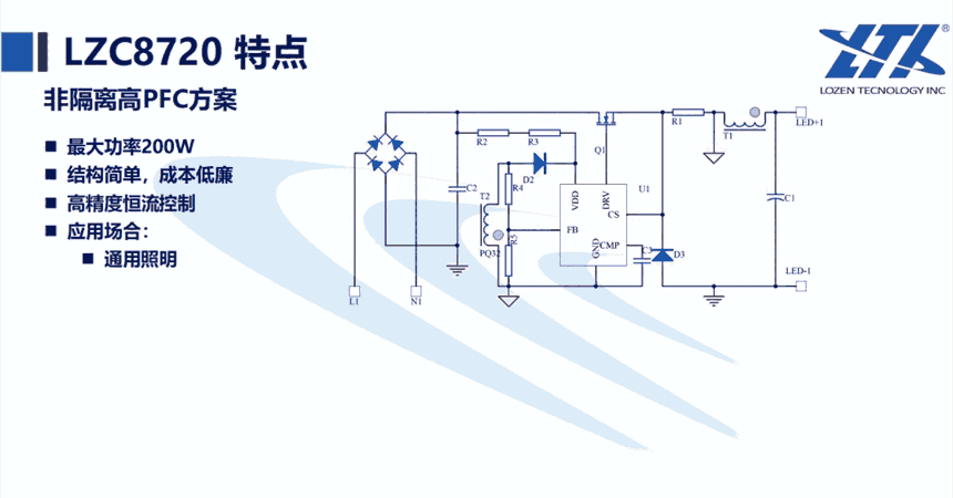 LZC8720 SOT23-6 PFC  200W Ǹ